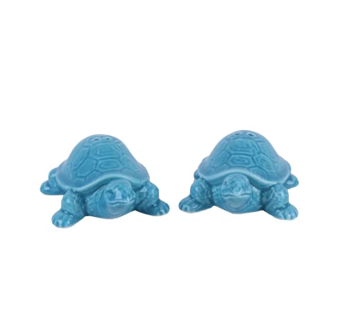 Salz- und Pfefferstreuer aus Keramik, Küchendekoration, blaue Schildkröte von Servette Home