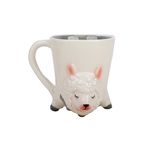 Servette Home Keramik-Kaffeetasse, 284 ml, Tierbecher – Schaf von Servette Home