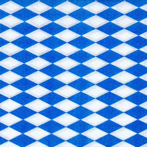 100 Servietten Bayrische Raute Blau Weiß Oktoberfest 33x33cm von Serviette