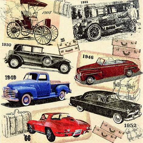20 Servietten Classic Cars - Oldtimer/Auto/Vintage 33x33cm von Servietten Alt und Modern