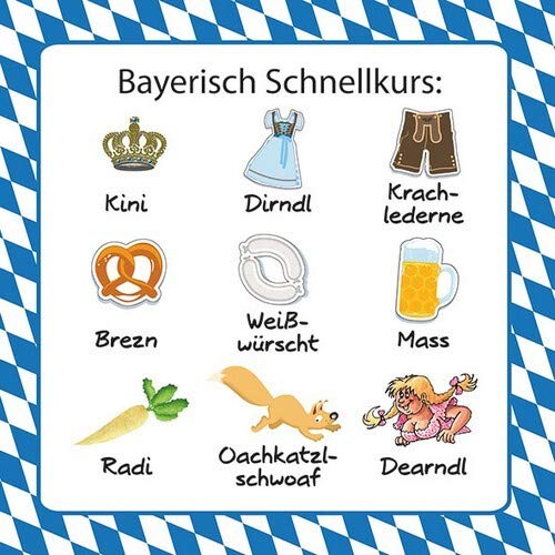 20 Servietten Bayrisch lernen | Bayern | Oktoberfest 33x33cm von Servietten Bayern