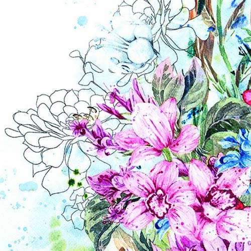 20 Servietten Blumenfestival als Tischdeko für den Frühling, Sommer und Herbst 33x33cm von Servietten Blumen