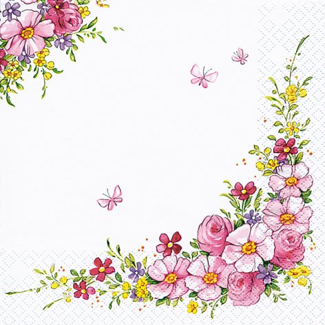 20 Servietten Cute Flowers ? H?bsche Blumen/Frühling 33x33cm von Servietten Blumen