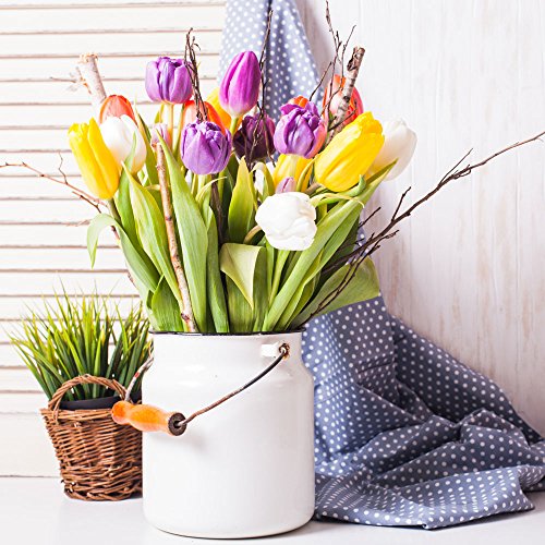 20 Servietten Farbiger Tulpenstrauß | Tulpen | Blumen | Frühling | Ostern 33x33cm von Servietten Blumen