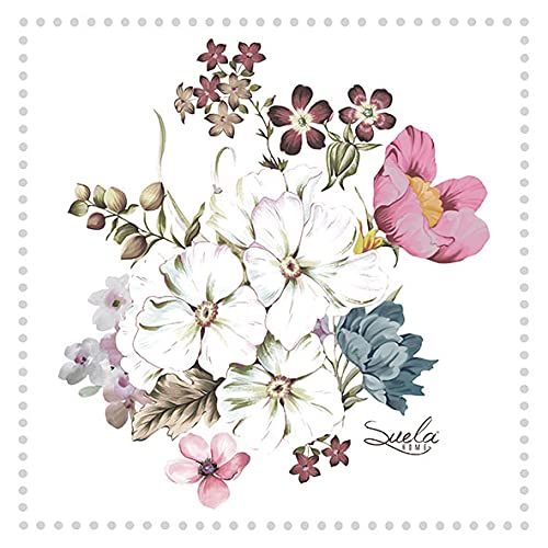 20 Servietten Handverlesene Blumen | Frühling | Sommer | Tischdeko 33x33cm von Servietten Blumen