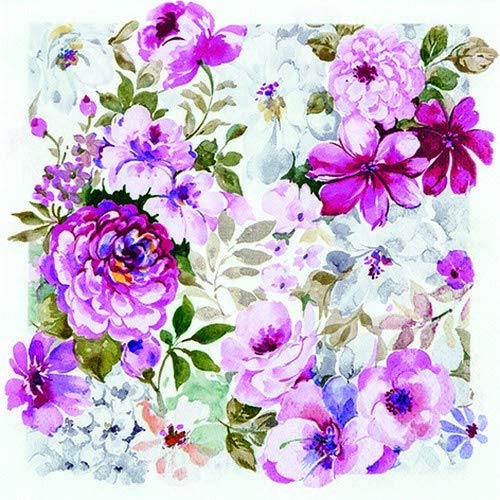 20 Servietten Herrliche Bl?tezeit | Blumen | Frühling | Sommer 33x33cm von Servietten Blumen