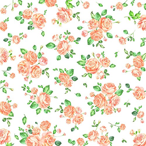 20 Servietten Rosenblüten klein apricot/Blumen/Vintage 33x33cm von Servietten Blumen