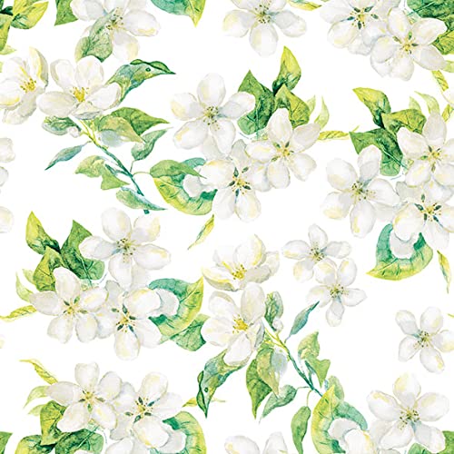 20 Servietten weiße KirschBlüten | Blumen | Frühling | Sommer | Tischdeko 33x33cm von Servietten Blumen