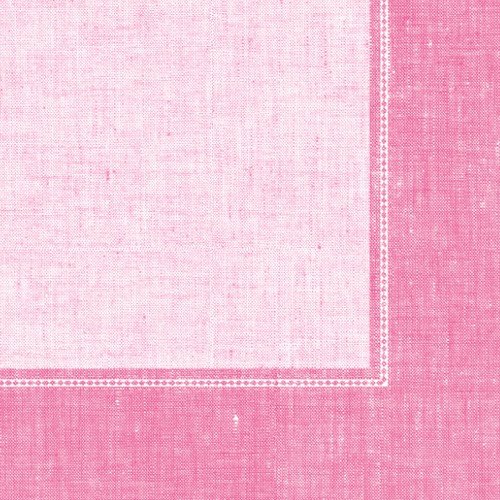 50 Servietten Cottone Dinner stoffähnlich Border rosa pink für Hochzeit/Geburtstag/Ostern/Frühling/Weihnachten 40x40cm von Servietten Dinner