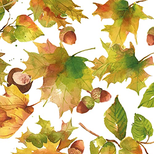 20 Servietten AhornBlätter und Kastanien | Herbst | Tischdeko 33x33cm von Serviettenshop