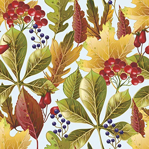 20 Servietten Beeren und Blätter im Herbst | Tischdeko 33x33cm von Serviettenshop