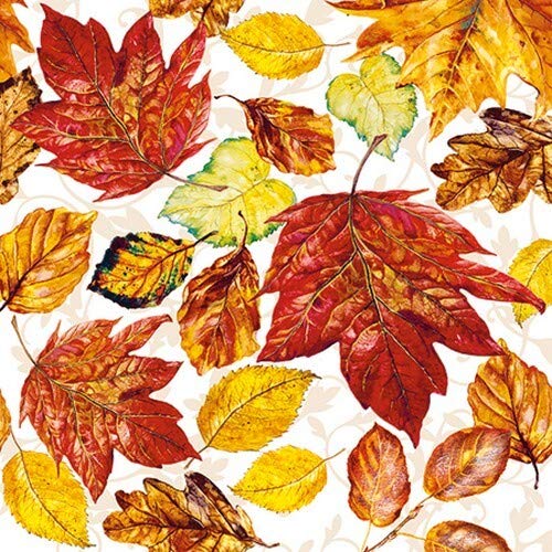 20 Servietten der Herbst kommt als farbenfrohe Tischdeko 33x33cm von Serviettenshop