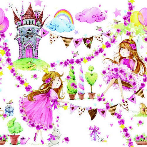 20 Servietten Einmal Prinzessin sein | Mädchen| Kinder | Geburtstag 33x33cm von Servietten Kinder