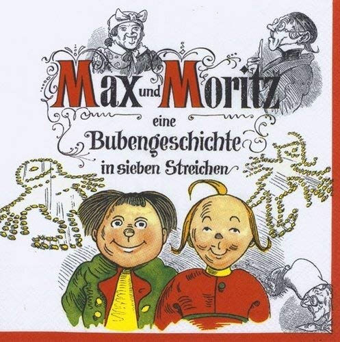 20 Servietten Max und Moritz | Tischdeko | Kinder | 33x33cm von Servietten Kinder