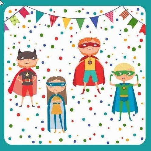20 Servietten Superhelden-Party als Tischdeko zum Kindergeburtstag für Jungen 33x33cm von Servietten Kinder