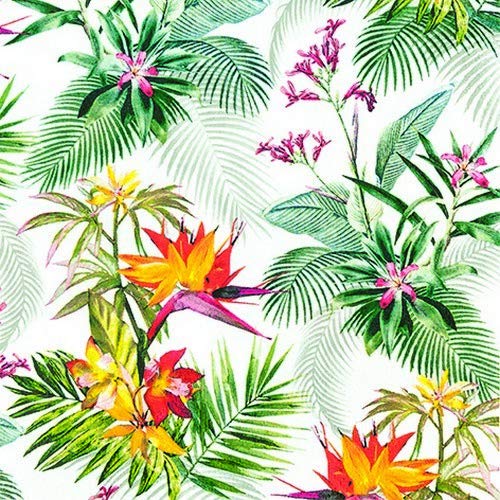 20 Servietten Tropische Sch?nheit als Tischdeko mit Blätter und Pflanzen 33x33cm von Servietten Natur und Garten