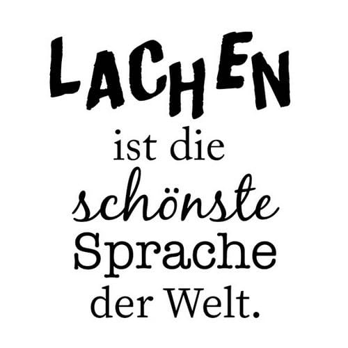 20 Servietten Lachen Sch?nste Sprache | Text | Spruch | Schrift | Tischdeko 33x33cm von Servietten Schrift