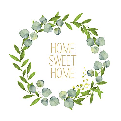 20 Servietten Zuhause im Kranz | Home Sweet Home | Zuhause 33x33cm von Servietten Schrift
