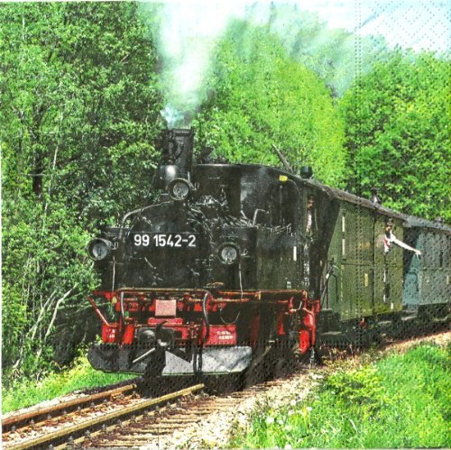 20 Servietten Steam Train - Dampfeisenbahn 33x33cm von Servietten Sonstiges