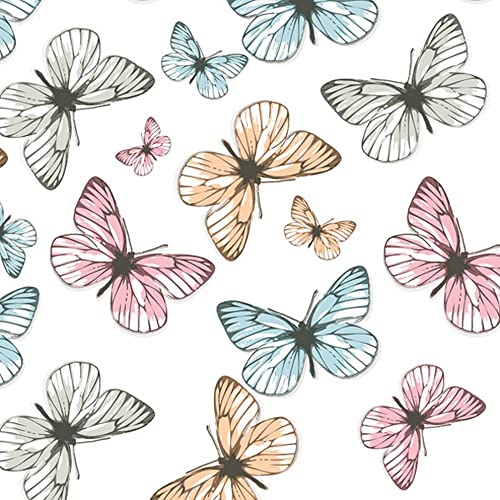 20 Servietten Fliegende Schmetterlinge pastell | Tiere | Tiermotiv | Frühling | Sommer | Ostern | Tischdeko 33x33cm von Servietten Tiere