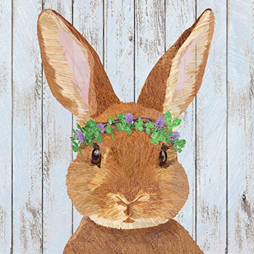 20 Servietten Hase im Portrait als Tischdeko oder zum Basteln mit Decoupage 33x33cm von Servietten Tiere