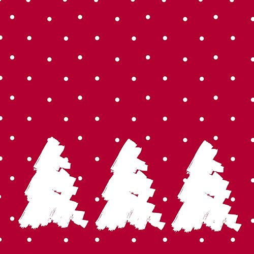 20 Servietten Drei weiße B?ume | Winter | Weihnachten | Tischdeko 33x33cm von Servietten Weihnachten