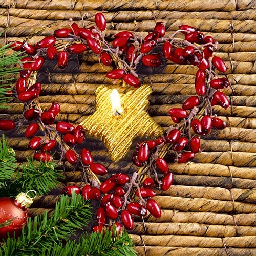 20 Servietten Herz aus Hagebutten | Winter | Weihnachten | Tischdeko 33x33cm von Servietten Weihnachten