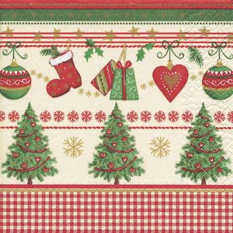 20 Servietten Traditional Christmas – Weihnachten mit Tradition/Weihnachten/Muster 33x33cm von Servietten Weihnachten