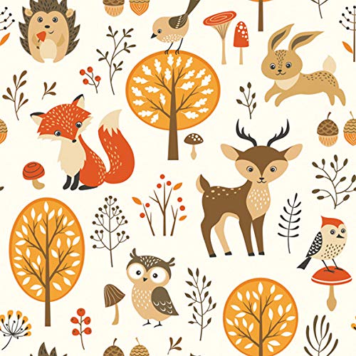 20 Servietten Lustige Tiere aus dem Wald | Fuchs | Hase | REH | Kinder | Herbst 33x33cm von YREKO