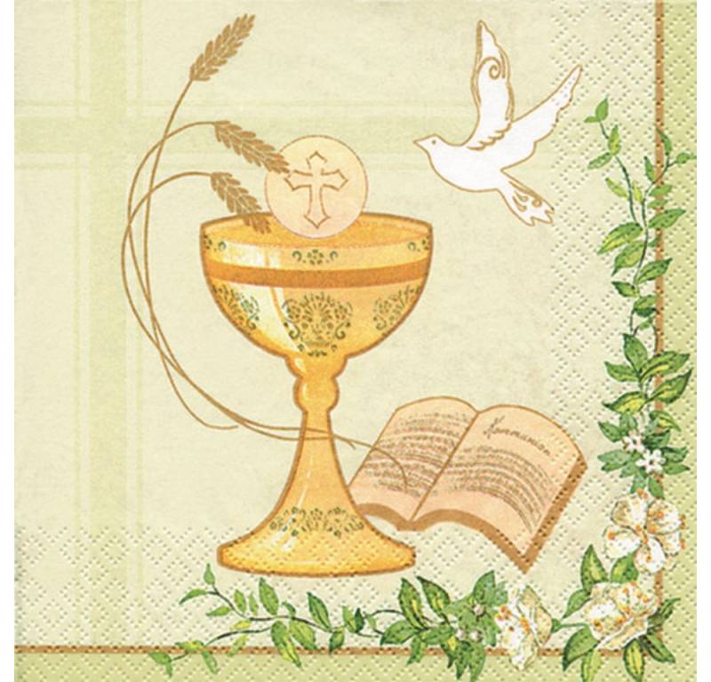 Serviettenshop Papierserviette RP 20 Servietten Ceremony - Festliche Zeremonie 33x33cm, (20 St) von Serviettenshop