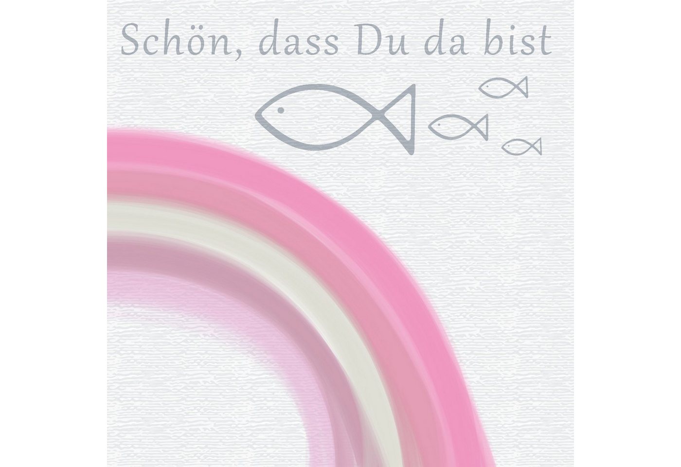 Serviettenshop Papierserviette 20 Servietten Schön" Rainbow fishes rose - rosa 33x33cm, (20 St)" von Serviettenshop