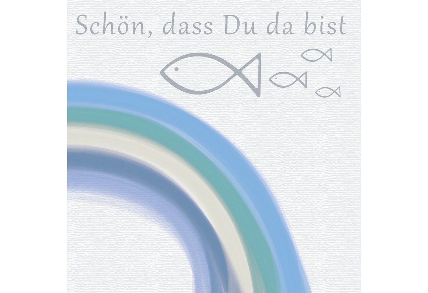 Serviettenshop Papierserviette 20 Servietten Schön" Rainbow fishes turquoise 33x33cm, (20 St)" von Serviettenshop