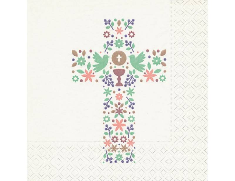Serviettenshop Papierserviette 20 Servietten The Cross 33x33cm, (20 St) von Serviettenshop