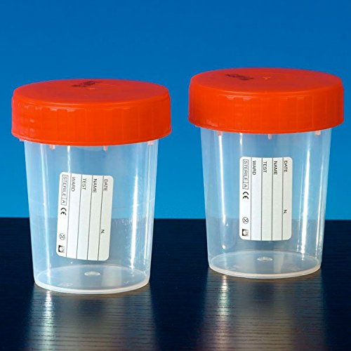 Servoprax 105178 Urinbecher mit rotem Schraubdeckel, 180 mL (200-er Pack) von Servoprax