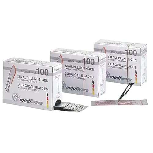 Servoprax I1 0822 Mediware Skalpellklingen, Carbonstahl, steril, Figur 22 (100 Stück) von Servoprax