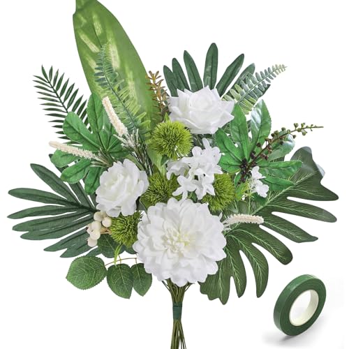 Serwalin Künstliche Blumenarrangements, 48cm Silk Flowers and Floral Arrangements, Tropical Fake Plants Bouquets for Wedding Home Table Decoration von Serwalin