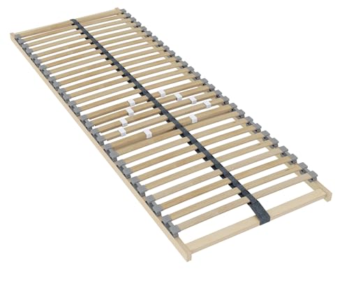 Comfort Bettgestell mit Härtegrad, 28 Birkenleisten, 80x200 cm von SerwisBox