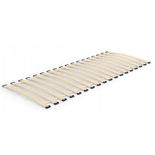 SERVICSBox Bettgestell 90x190 cm, 18 Federleisten, Birkensperrholz, Belastbar bis 150 kg von SerwisBox