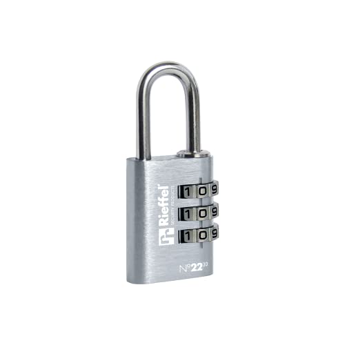 Rieffel Vorhängeschloss Aluminium Zahlencode silber 30mm von Sesam