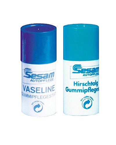 2er Set Sesam Gummipflegestifte, Gummipflegemittel, Autogummi-Pflegeset, Türgummipflege, Hirschtalgstift & Vaselinestift, jeweils 25 ml 2er Set Sesam Gummipflegestifte, Gummipflegemittel, Autogummi-Pflegeset, Türgummipflege, Hirschtalgstift & Vaselinestift, jeweils 25 ml von Sesam