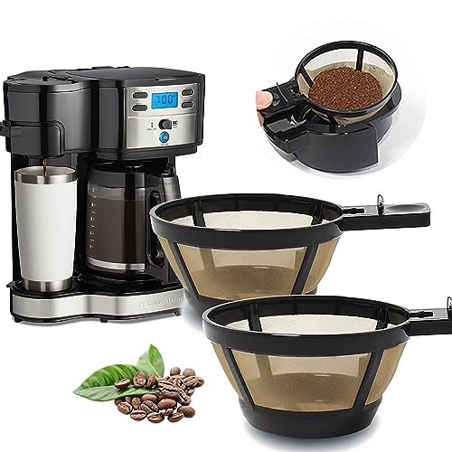 Wiederverwendbarer Kaffeekorbfilter, 12 Tassen, Ersatzfilter, kompatibel mit Hamilton Beach 2-Wege-Brauer-Kaffeemaschine, Modelle 49980A, 49980Z, 47650, 49933, 12 Tassen programmierbares Tropfzubehör von Sesama