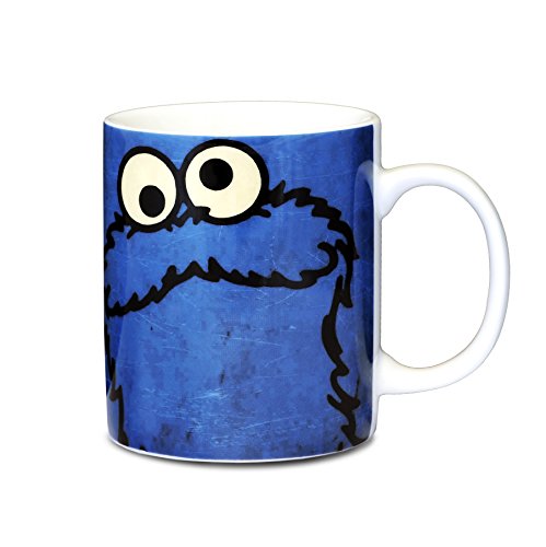 Logoshirt® Sesamstrasse I Krümelmonster I Cookie Monster I Porzellan Tasse - Kaffeebecher, 300 ml I in Farbiger Geschenkverpackung I Lizenziertes Original Design von Logoshirt