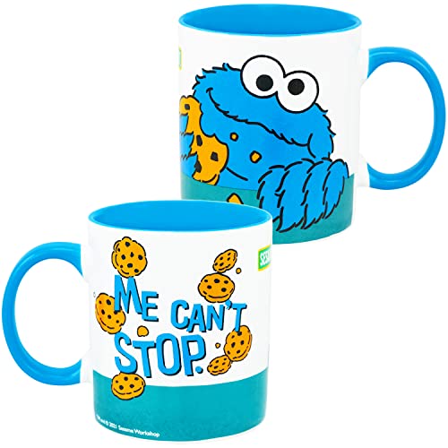 Sesamstraße Tasse Krümelmonster - Me can´t Stop Kaffeetasse Becher Kaffeebecher aus Keramik Weiß 320 ml von United Labels