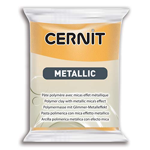 Cernit Metallic Modelliermasse, verschiedenen Farben (gold) von Sescha