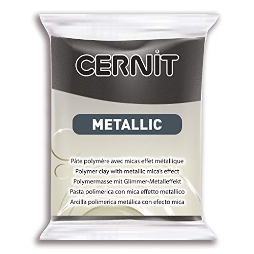 Cernit Metallic Modelliermasse, verschiedenen Farben (hämatit) von Sescha