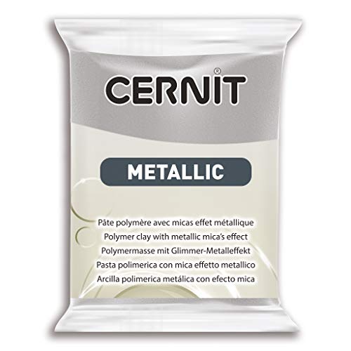 Cernit Metallic Modelliermasse, verschiedenen Farben (silber) von Sescha