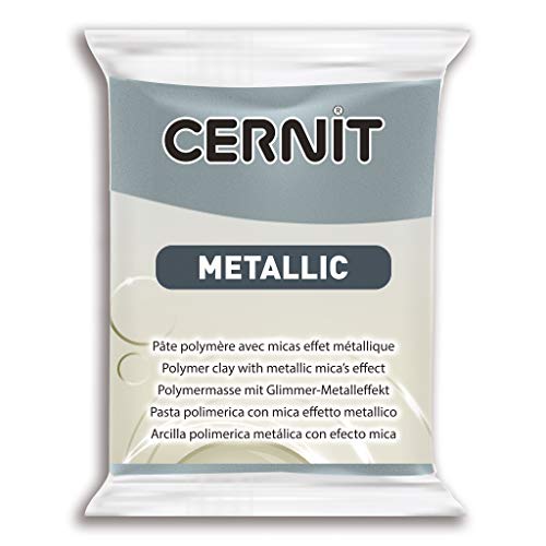 Cernit Metallic Modelliermasse, verschiedenen Farben (stahl) von Sescha