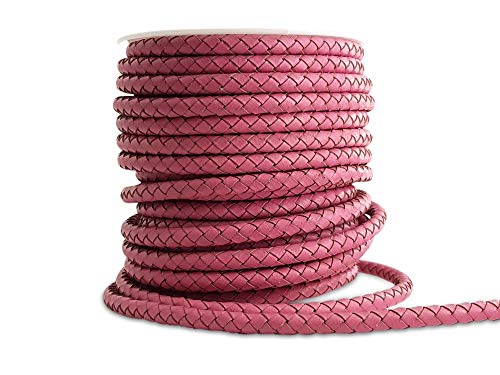 Sescha Boloband/geflochtenes Lederband in pink 6 mm - 1 Meter von Sescha