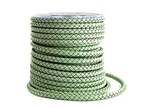 Sescha Boloband/geflochtenes Lederband in türkis 5 mm - 1 Meter Sescha Boloband/geflochtenes Lederband in türkis 5 mm - 1 Meter von Sescha