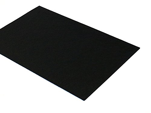 Sescha Filzplatte/Bastelfilz für Dekorationen, 30 x 45 cm x ~3.0 mm, 550 g/m², schwarz von Sescha
